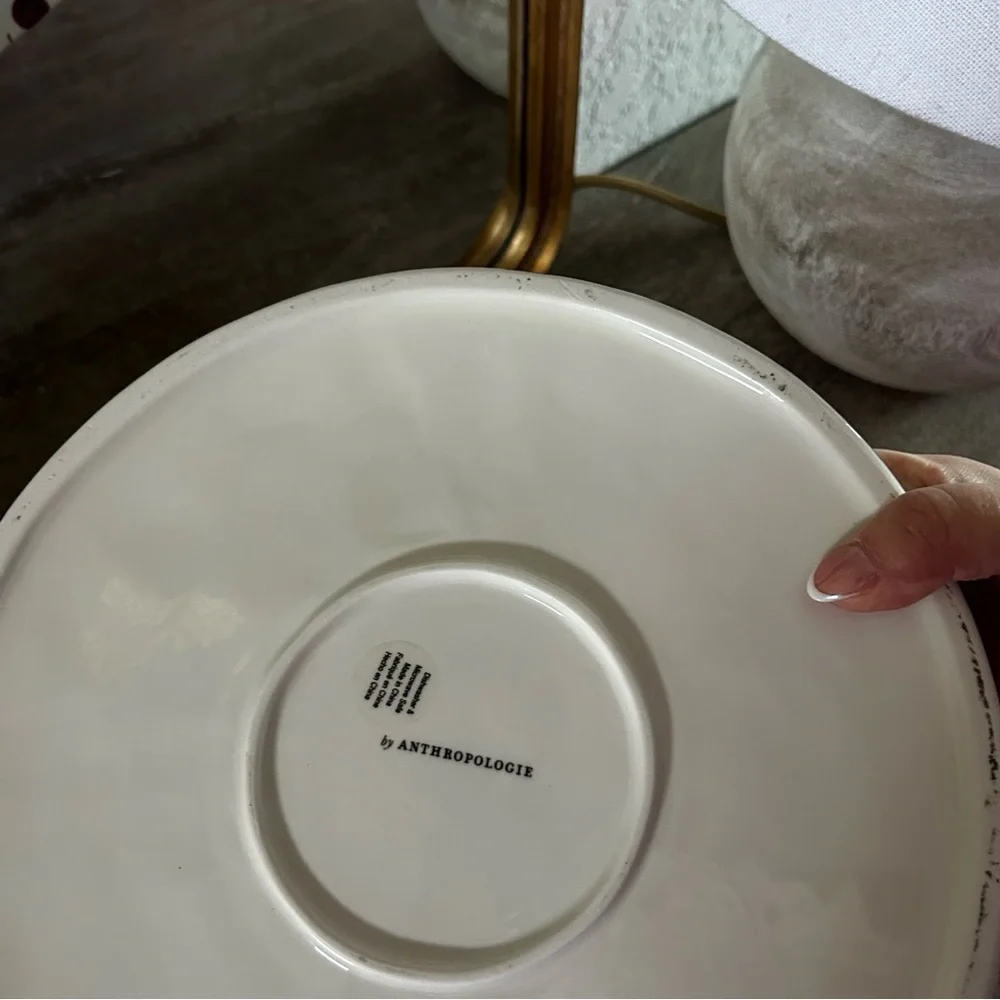 New Anthropologie Berry Icon Cherry Handpainted Stoneware Pie Dish